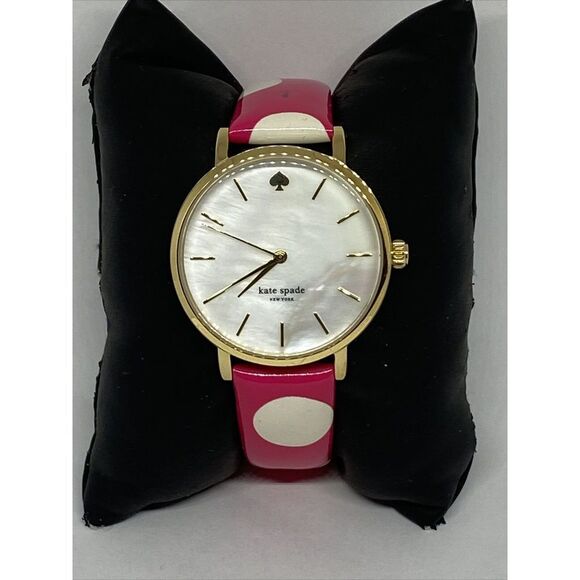 Kate Spade New York 0224 Women Pink Leather Analog Dial Quartz Wrist Watch MP591 - Picture 1 of 12